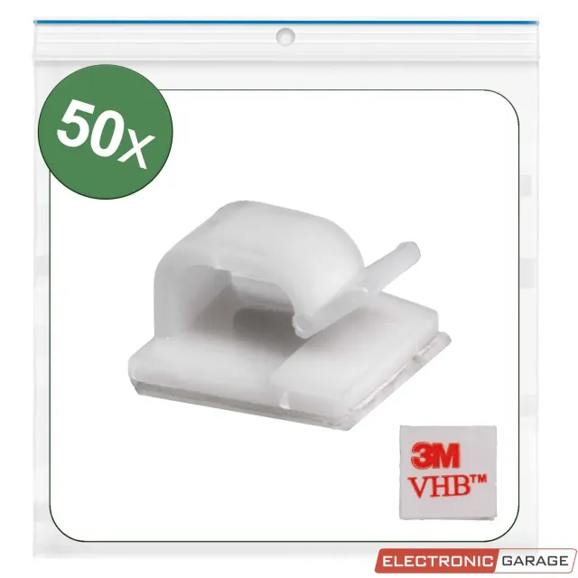 Electronic Garage EG 23CA237 kabelclips hvide 1-7mm 50 stk