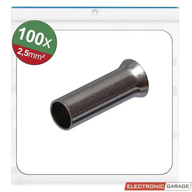 Electronic Garage EG 22C477 terminalrør 2,5mm² 100 stk uisoleret