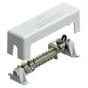 Potentialudligningsskinne messing 7 tilslutninger 100 kA