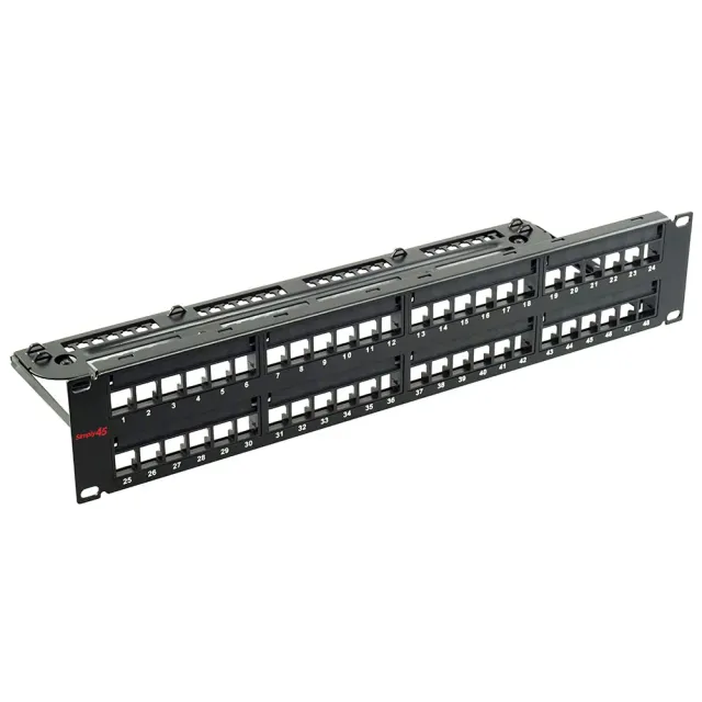 Simply45 48-port keystone patchpanel 19" usamlet 1U