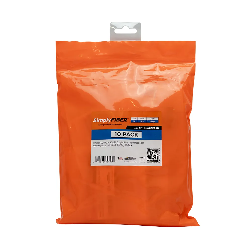 Simply45 SC/UPC fiber keystone sort 10 stk single