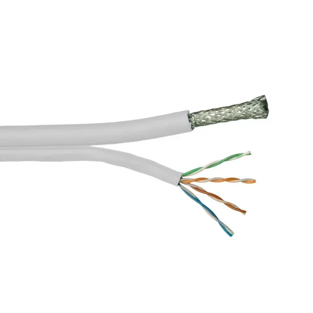 Simply45 HNC-1-WT installationskabel Cat5e+coax 500 ft hvid