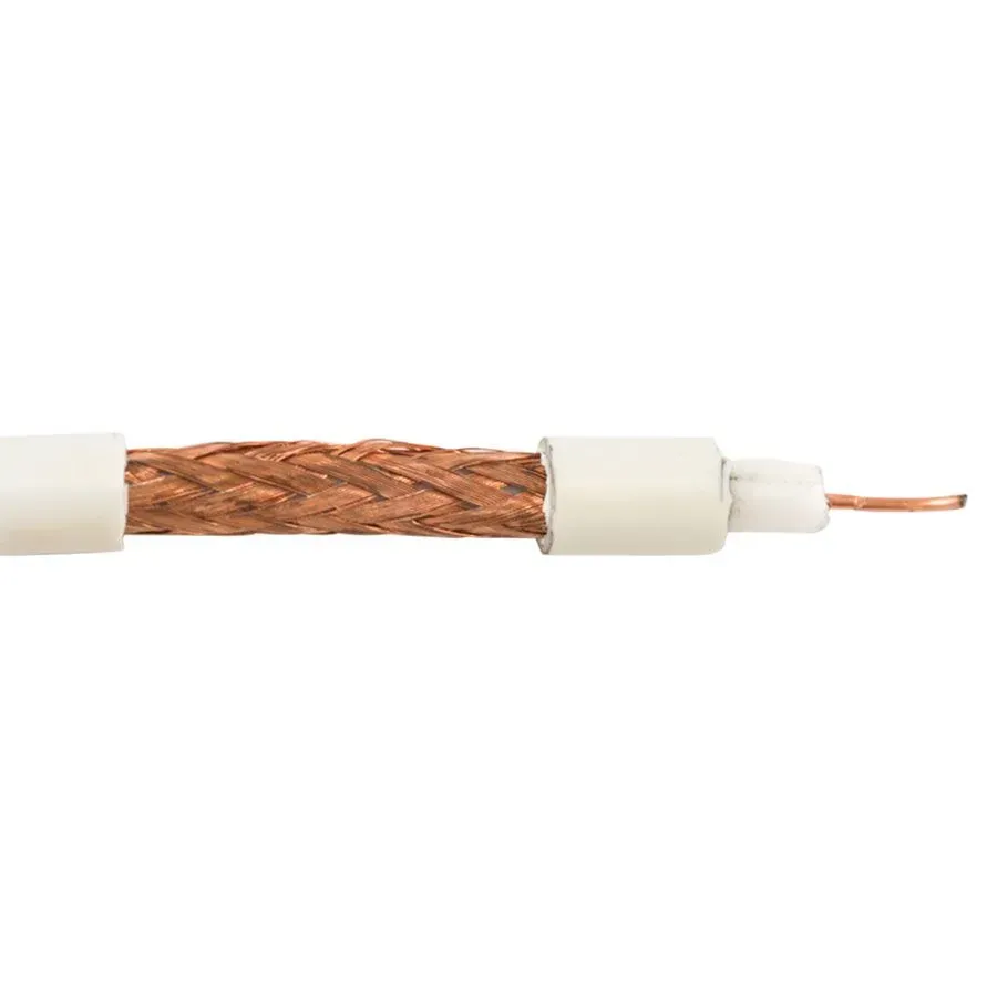 Simply45 RG59/U-CCA-WT-5-RIB koaksialkabel hvid 152m