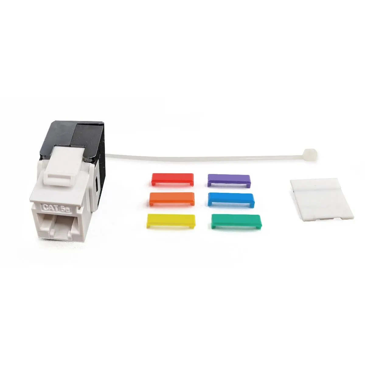 Simply45 Cat5e UTP 180 keystone stik hvid 25-pak uskærmet