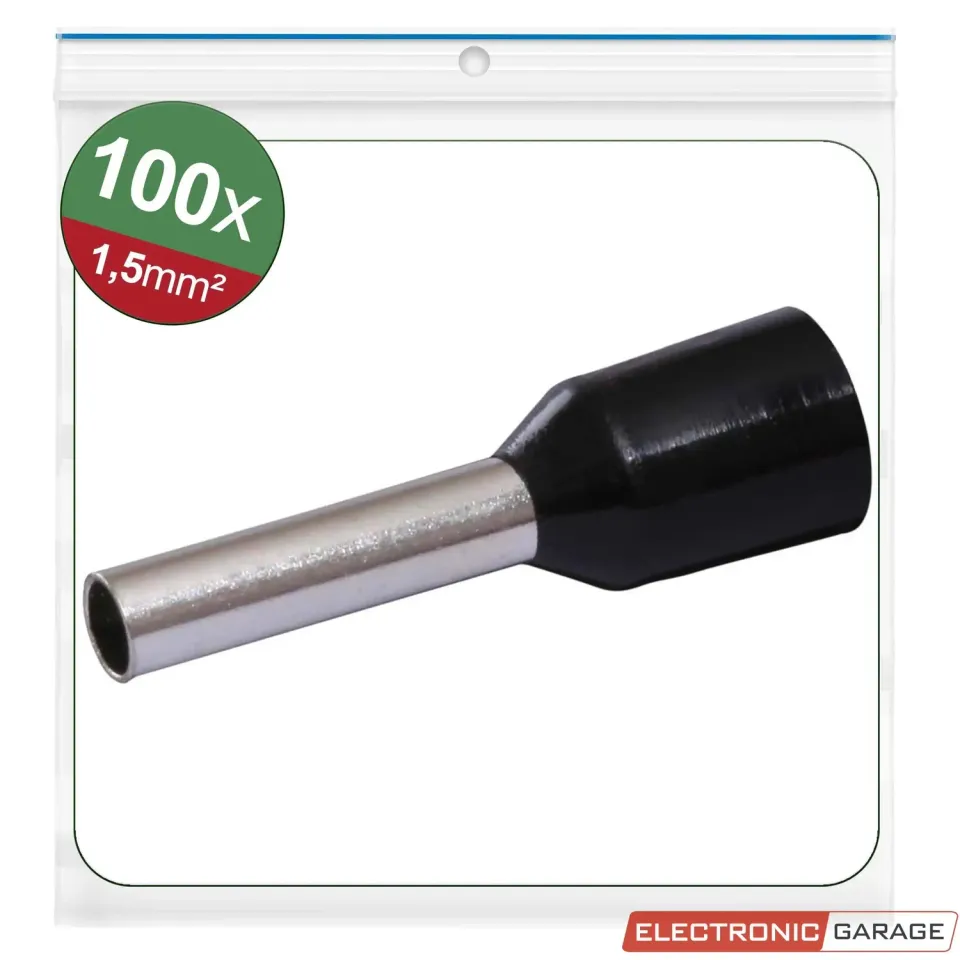 Electronic Garage EG22C428 terminalrør 1,5 mm² sort 100 stk