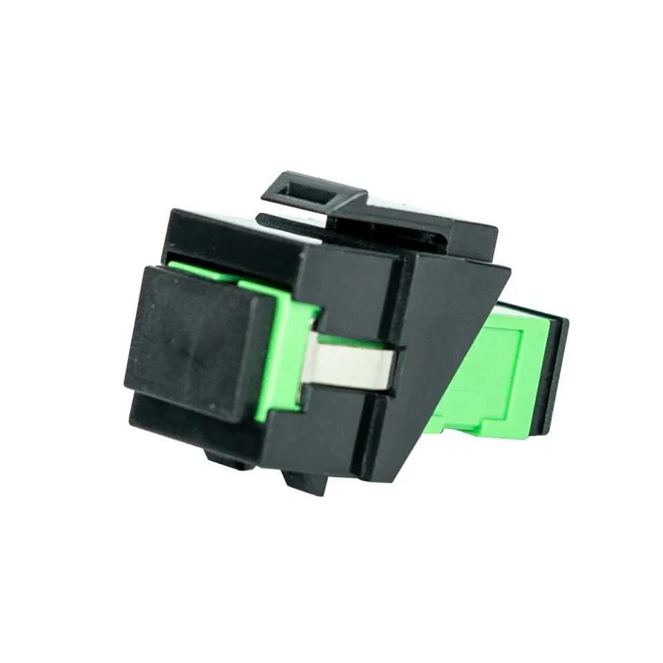 Simply45 SC/APC keystone jack fiber singlemode grøn