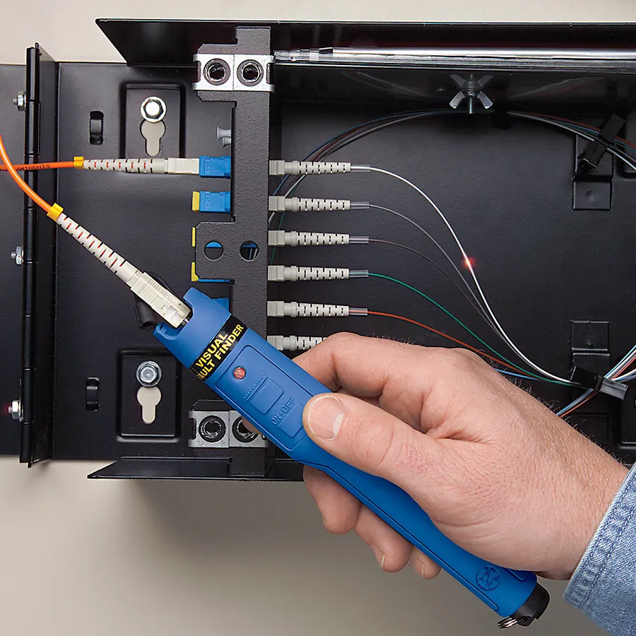 Simply45 VFF5 fibertester rødt laserlys 2,5 mm