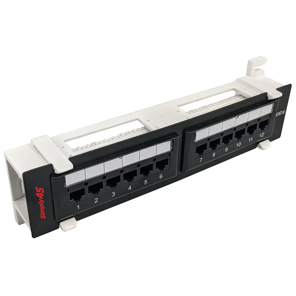 Simply45 12-port Cat6 patchpanel UTP til vægmontering
