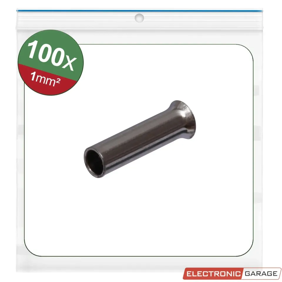 Electronic Garage EG 22C475 terminalrør 1mm² uisoleret 100stk