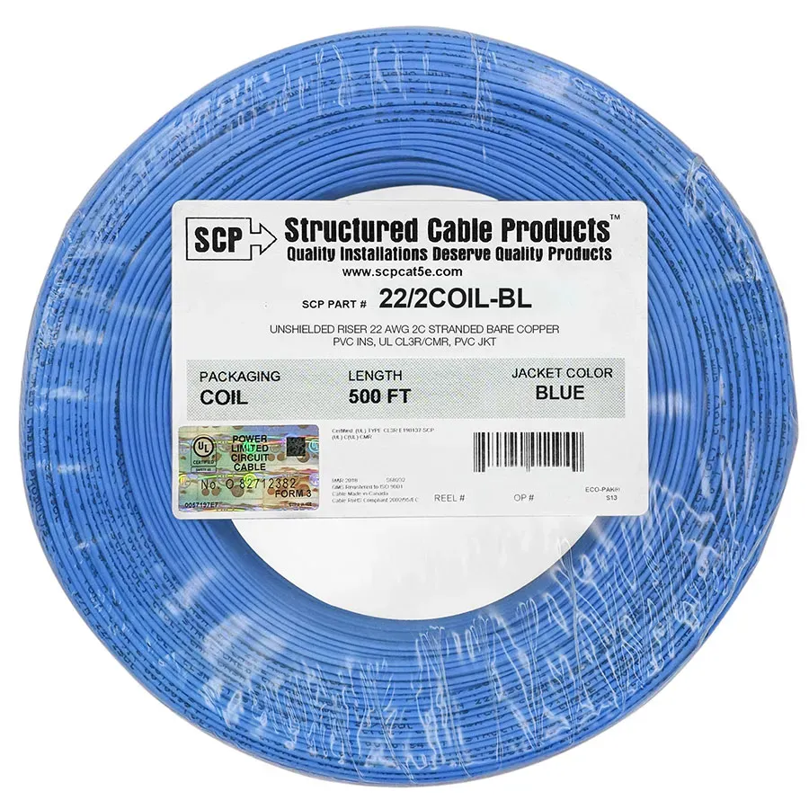 Simply45 22/2COIL-BL alarmkabel blå 152m