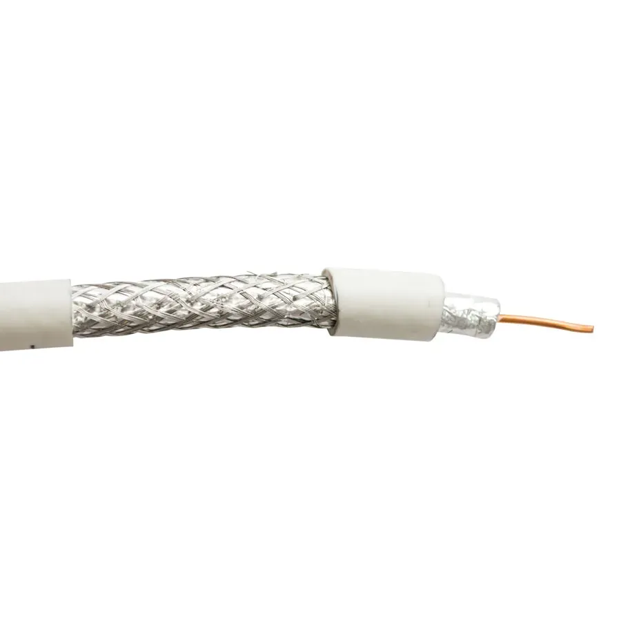 Simply45 RG6/UQ-BC-WT-5 coaxkabel hvid quad shield 152m