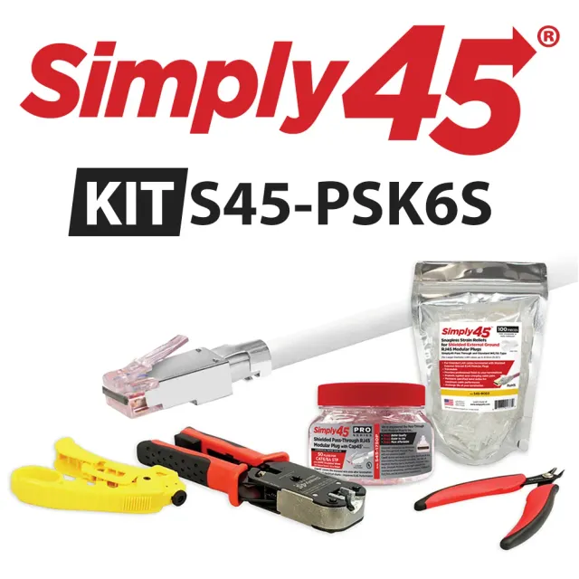 Simply45 ProSeries S45-PSK6S startsæt Cat6/6a skærmet