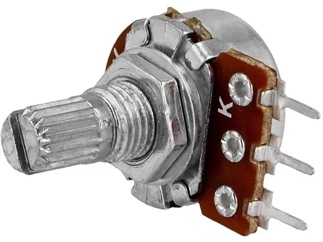 EL-Grossisten potmeter 5kohm log mono Ø6mm rillet