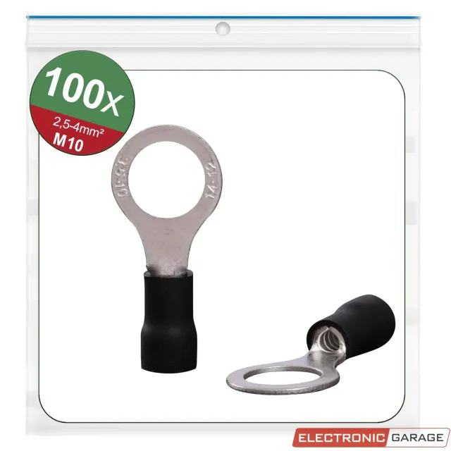 Electronic Garage EG 22C455 ringkabelsko M10 sort 100 stk