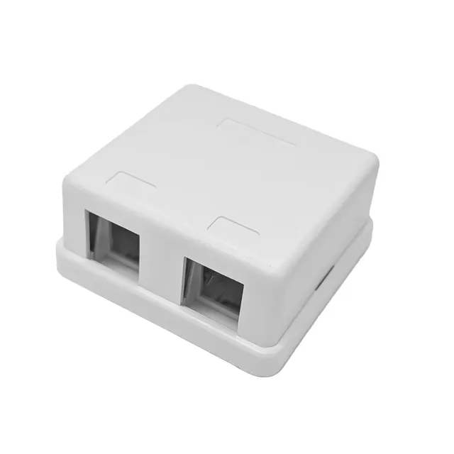 Simply45 2 port overflademonteringsdåse hvid keystone