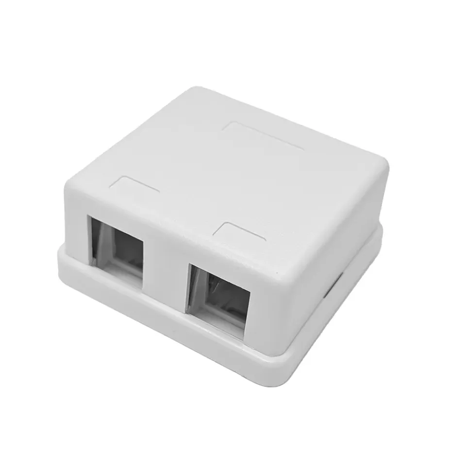 Simply45 2 port overflademonteringsdåse hvid keystone