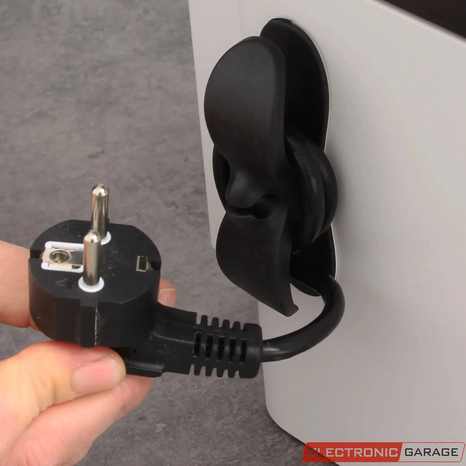 Electronic Garage kabelholder selvklæbende sort 6 stk