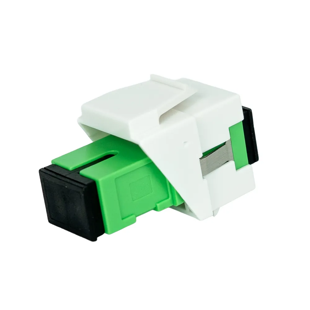Simply45 SC/APC keystone fiber hvid 10-pak