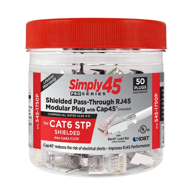 Simply45 ProSeries S45-1750P RJ45-stik skærmet 50 stk