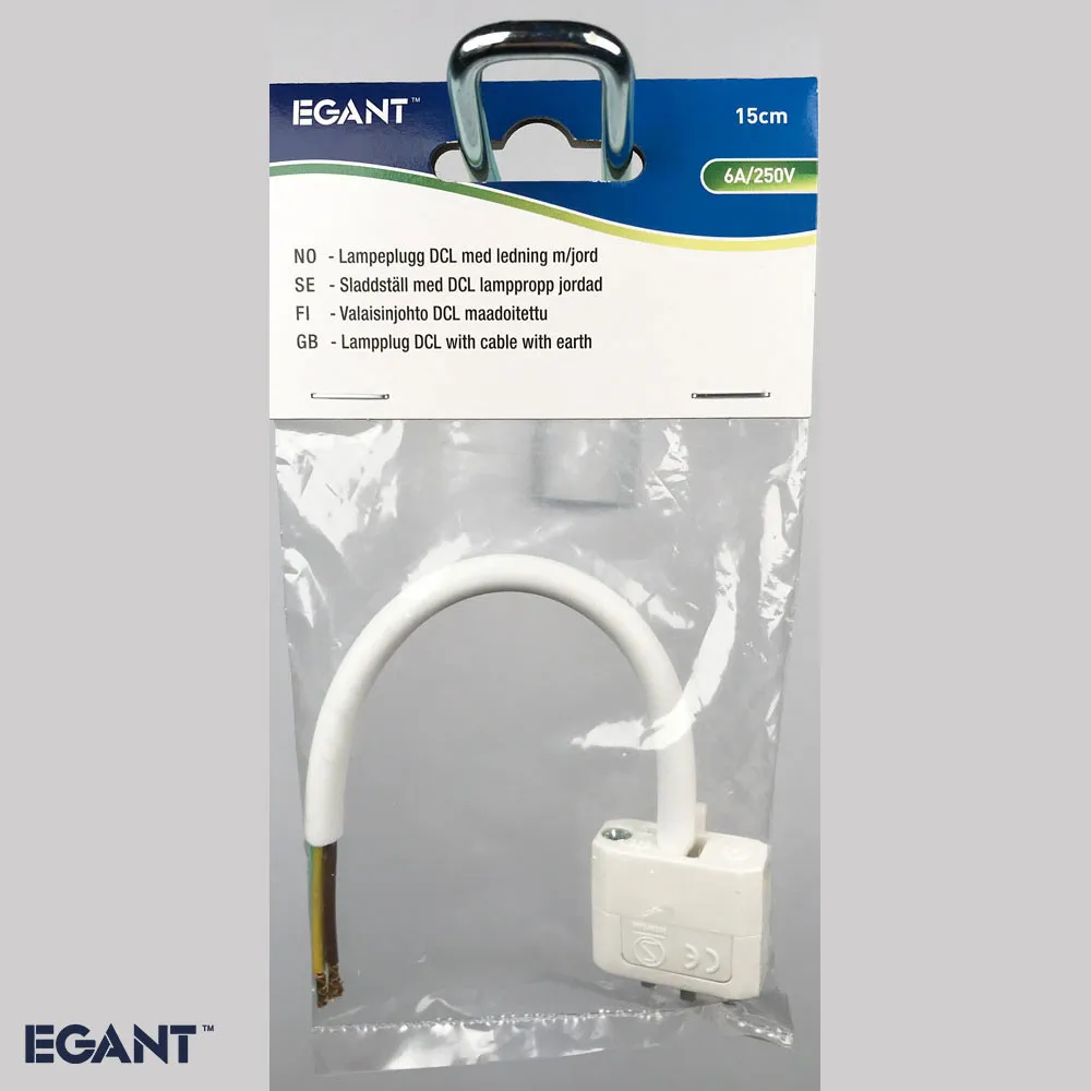EGANT DCL lampestikprop med 15 cm ledning
