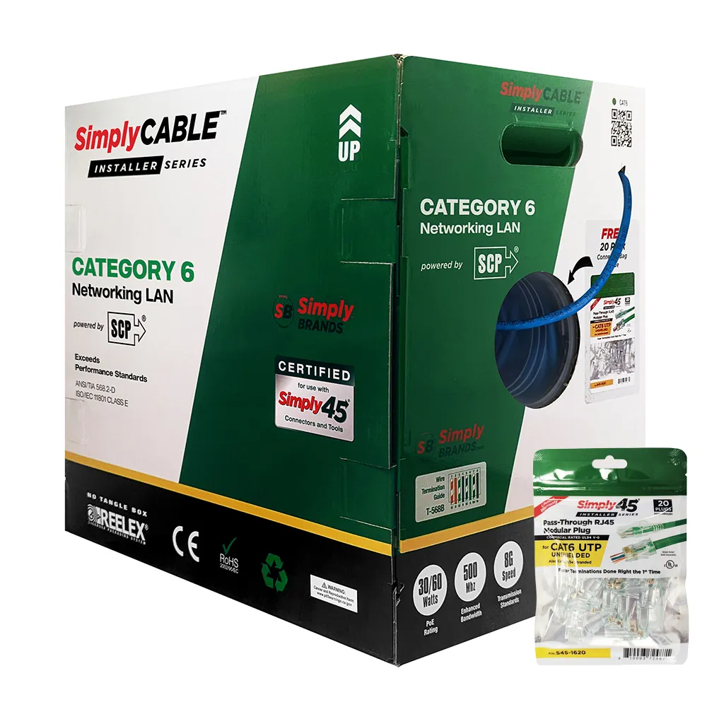 Simply45 Installer Series Cat6 netkabel grå 305 m
