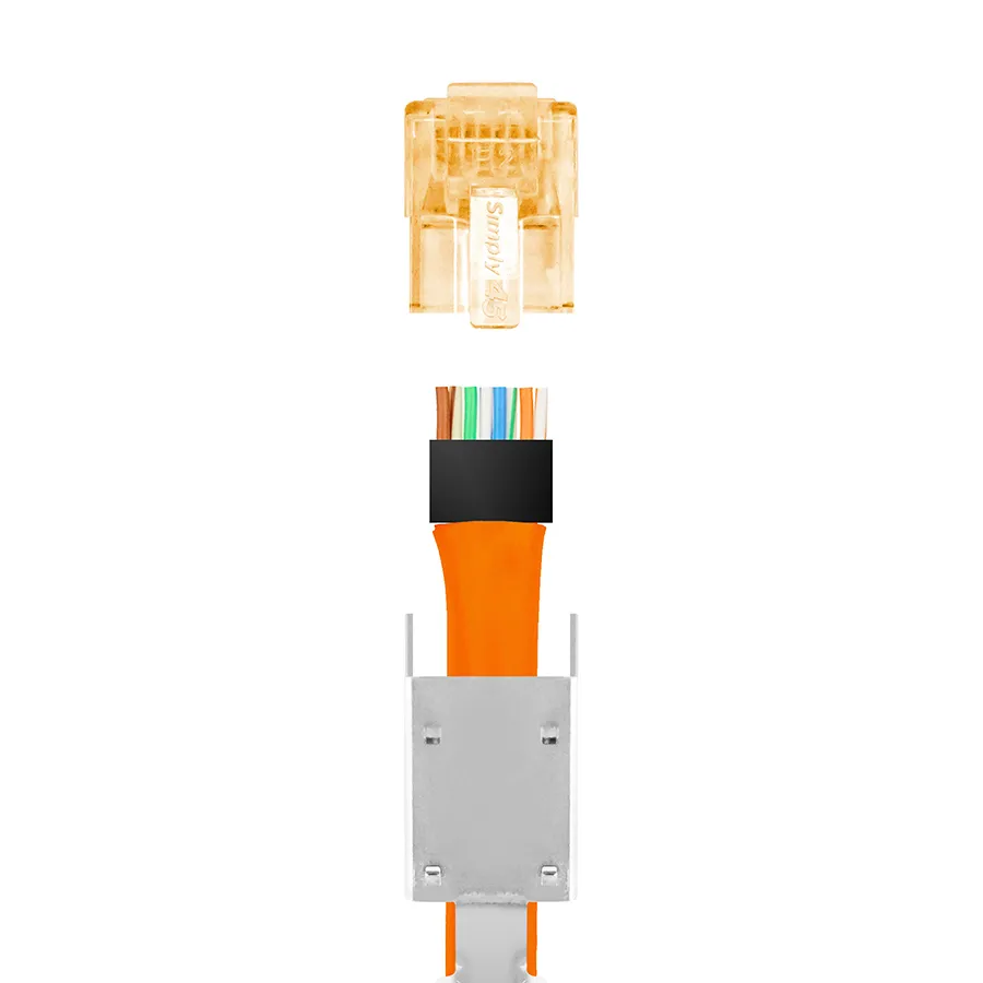 Simply45 S45-1155 RJ45 stik skærmet Cat6a 50 stk