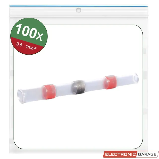 Electronic Garage loddemuffer 0,5-1,0 mm² røde 100 stk