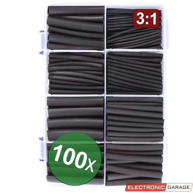 Electronic Garage krympeflex sæt 1,6-12,7mm 350 stk med lim