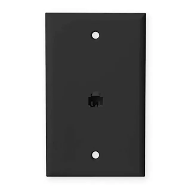 Simply45 219-BK telefonudtag sort planforsænket 10 stk