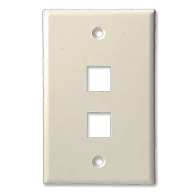 Simply45 302-LA vægplade lys almond 2-port 10-pak