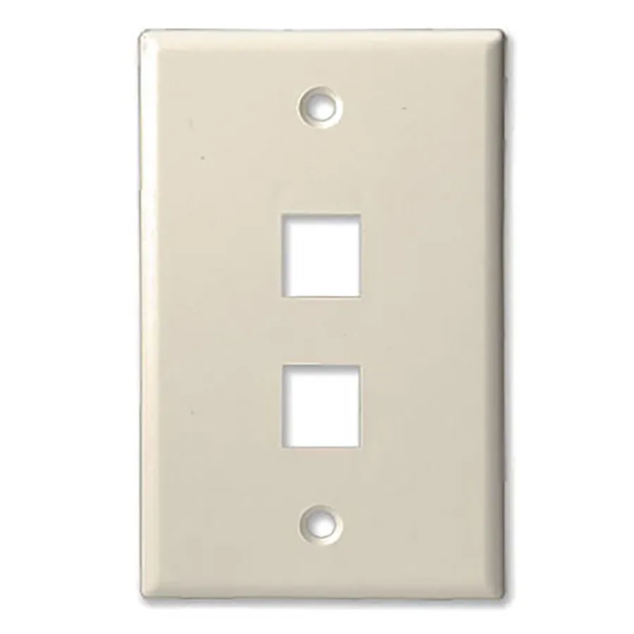 Simply45 302-LA vægplade lys almond 2-port 10-pak