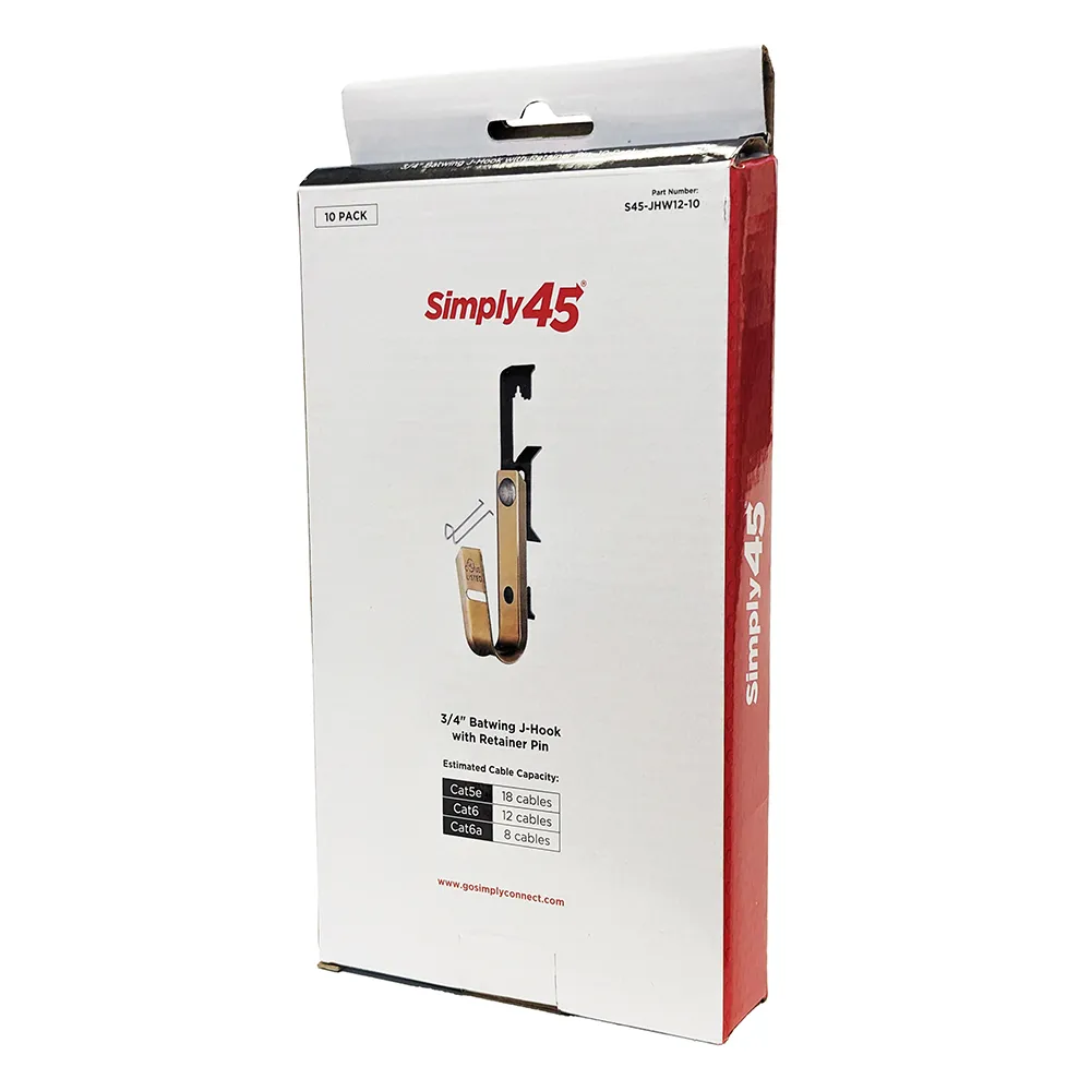 Simply45 Batwing J-krog 19mm 100 stk stål