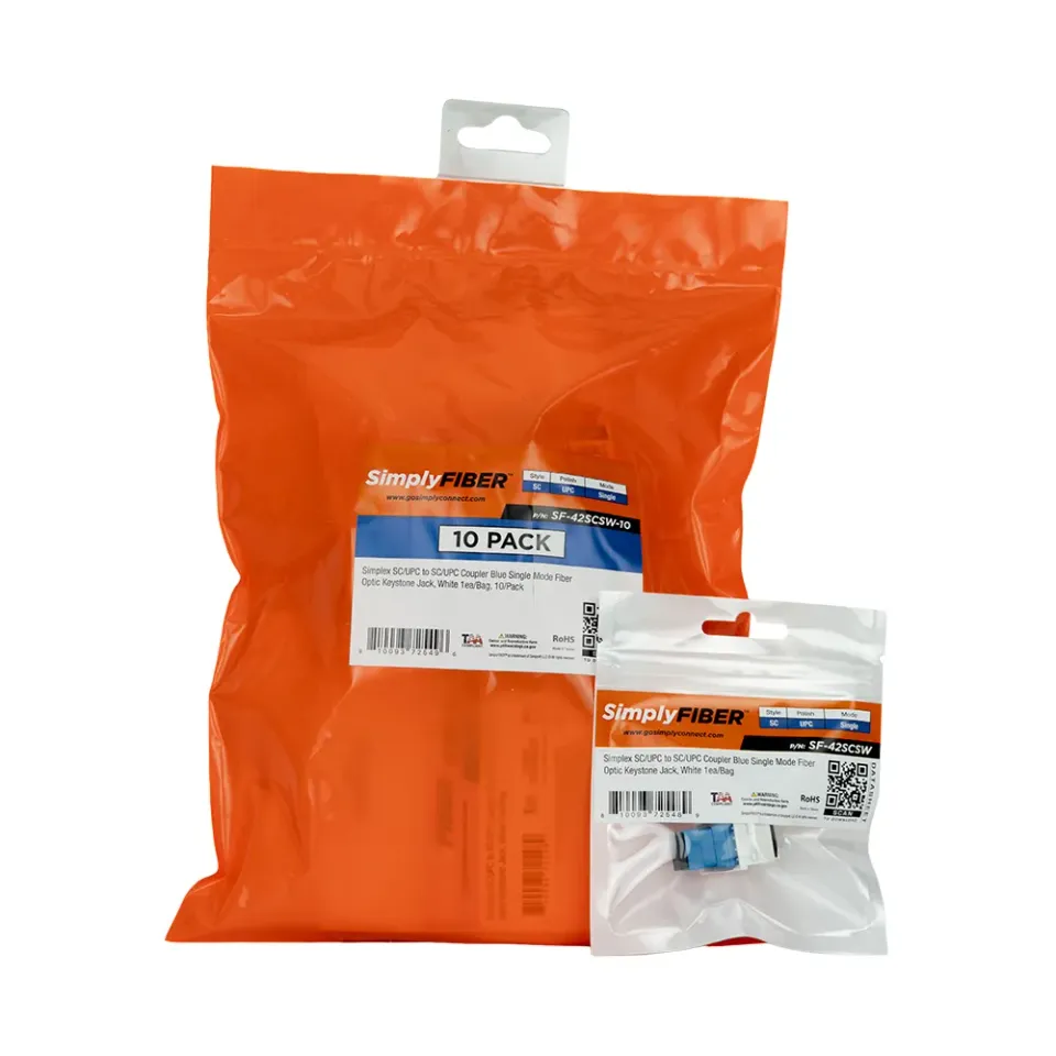 Simply45 SC/UPC keystone fiberkobling hvid 10-pak SM