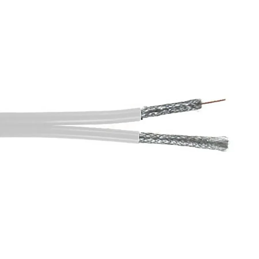 Simply45 RG6/UQ-S-BC-WT koaksialkabel hvid 152m quad