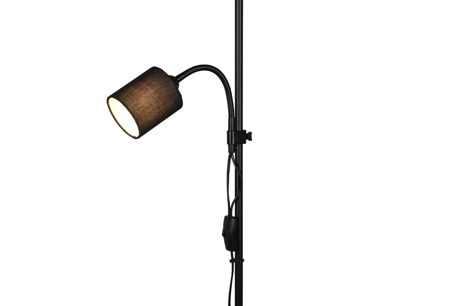Trio Owen E27+E14 gulvlampe sort metal