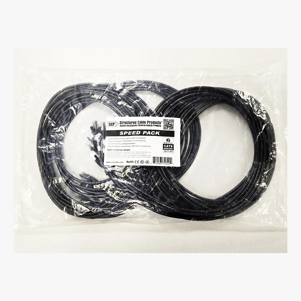 Simply45 C6PCSH-5M-BK6 Cat6 patchkabel sort 5 m 6-pak