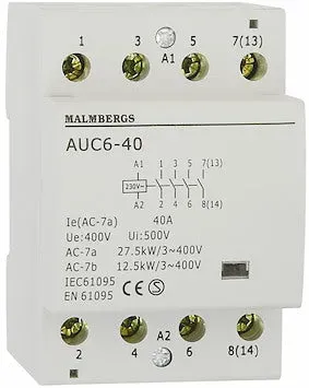 El-Grossisten Installationskontaktor 40A 4-Pol 3 Modul Lydløs