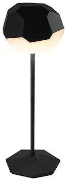 STONE batterilampe sort 2700/3000K genopladelig