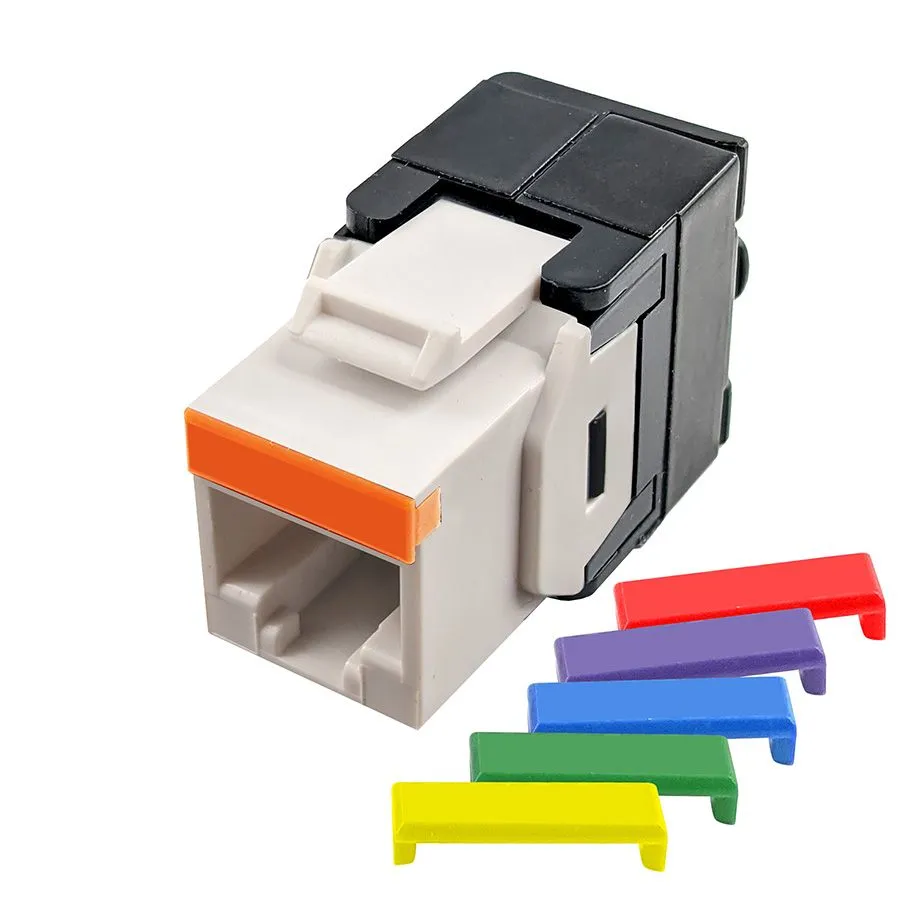 Simply45 Cat5e UTP 180 keystone stik hvid 25-pak uskærmet