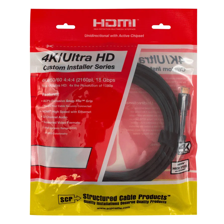 Simply45 944E-25 HDMI kabel aktiv 7,6m 4K sort