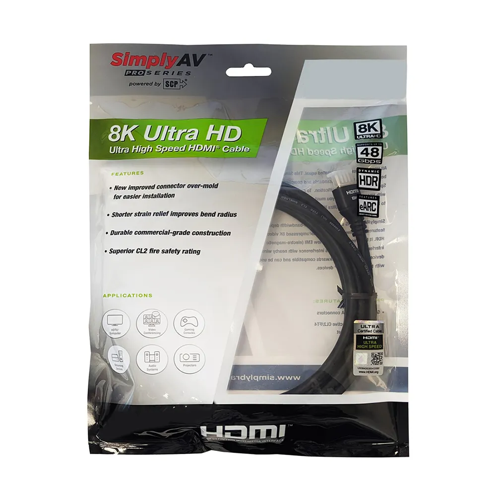 Simply45 ProSeries HDMI kabel 3m sort 8K 48Gbps