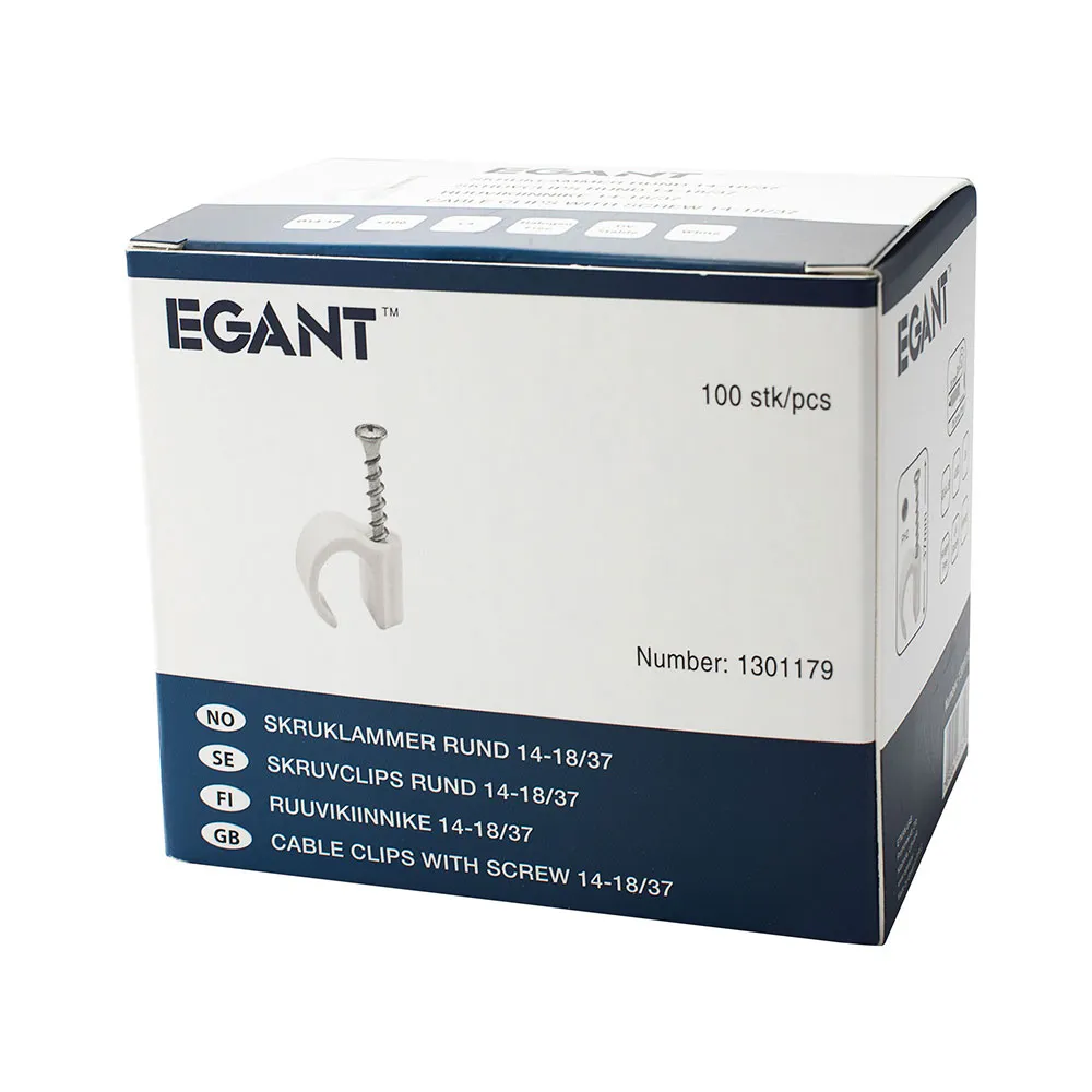 EGANT skrueklammer 14-18mm til rund ledning