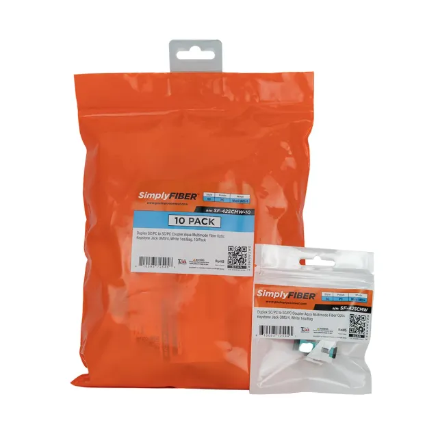 Simply45 SC/PC fiber keystone aqua 10 stk multimode