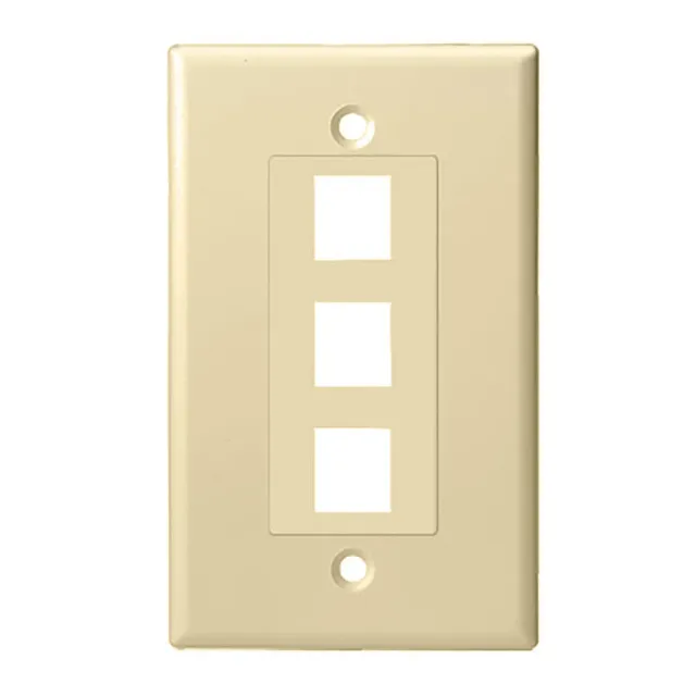 Simply45 203D-AL vægplade 3-port almond 10 stk