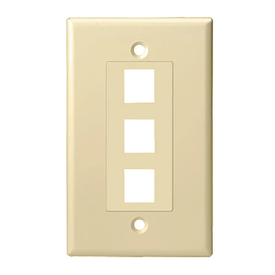 Simply45 203D-AL vægplade 3-port almond 10 stk