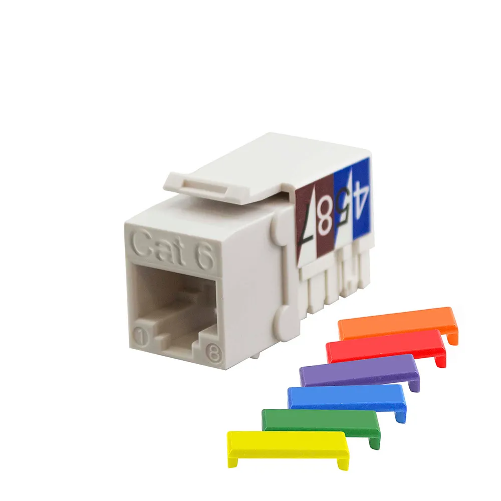 Simply45 Cat6 keystone jack 90° hvid 25-pak UTP
