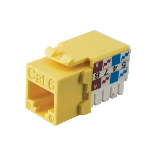 Simply45 CAT6-JACK-YL keystone jack CAT6 gul