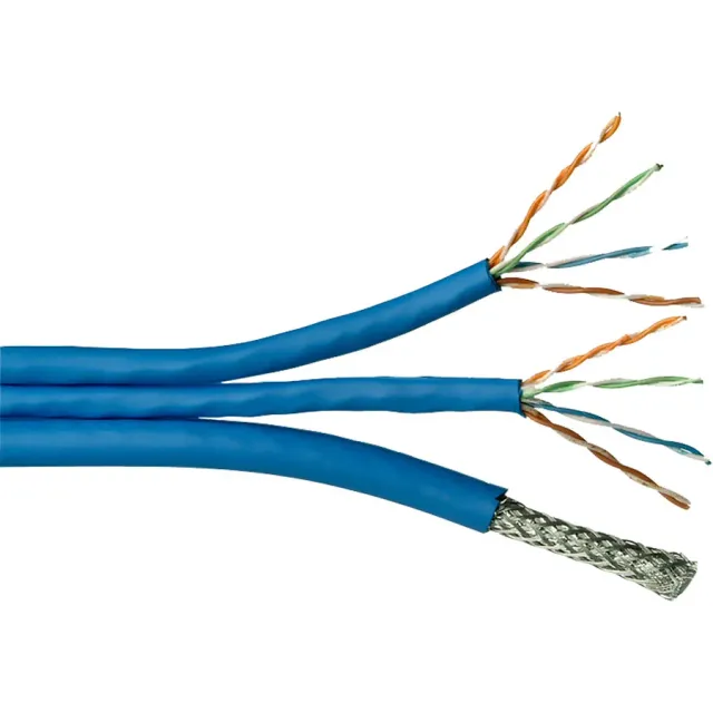 Simply45 HNC-6 installationskabel 2x Cat5e+coax 500 ft blå
