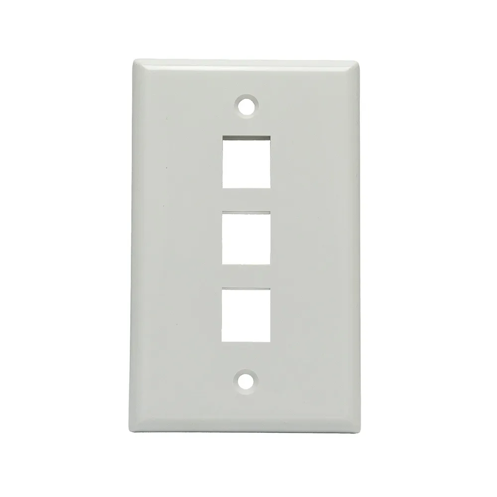 Simply45 3-port keystone vægplade hvid 25-pak