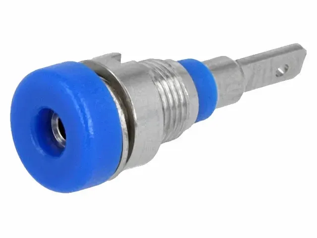 EL-Grossisten bananbøsning 2mm 10A 23mm blå lodning